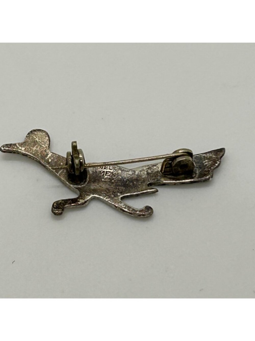 Vintage Heco En Mexico Sterling Silver 925 Abalone Shell Roadrunner Bird Brooch - Picture 7 of 12